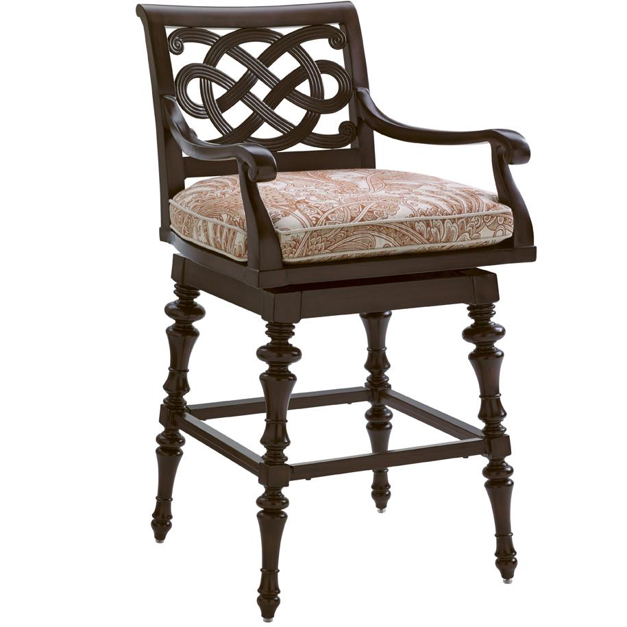 Tommy Bahama Outdoor Living Black Sands Outdoor Swivel Bar Stool with